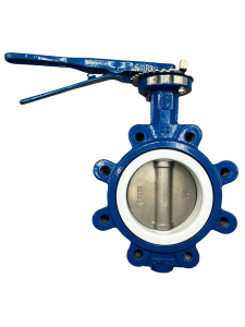 VIP PN16 Fully Lugged Butterfly Valve, DI Body, 316 S/S Disc, PTFE Lined EPDM Seat, MI Lever