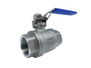 VIP 2 Piece 316 S/S Full Bore Ball Valve, PTFE Seats & Seals, Class 1000, Lockable Lever, Screwed BSPP Female Ends