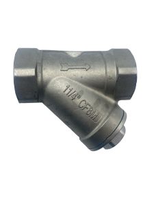 VIP 316 S/S Y-Strainer with Perforated Screen, Lined with 40s Mesh, Screwed BSPP Female Ends