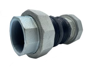 VIP EPDM Twin Sphere Rubber Bellows, Screwed BSP 'T' Union Ends