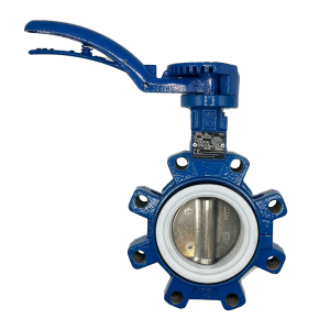Watts / Socla Ductile Iron Fully-Lugged Butterfly Valve, PTFE Lined, EPDM Seat, 316 Stainless Steel Disc