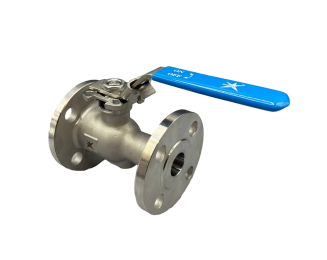 Mars Flanged ASA150 Stainless Steel Reduced Bore Ball Valve, RPTFE Seats, Anti-Static / Fire Safe Design, Raised ISO Pad, Lockable Lever