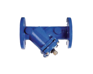 Watts / Socla Epoxy Coated Cast Iron Y-Strainer with Drain Plug, Stainless Steel Screen, Flanged Ends, PN16 Drilled