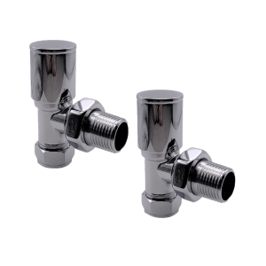 Angled Chrome Plated Radiator Valves (Per Pair)