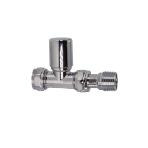 Straight Chrome Plated Radiator Valves (Per Pair)