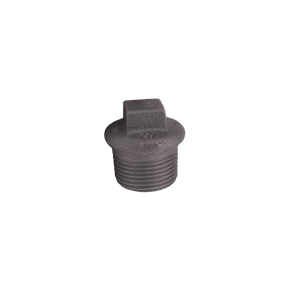 Black BSP Malleable Iron Flanged Plug