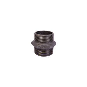 Black BSP Malleable Iron Hexagon Nipple