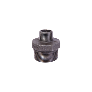 Black BSP Malleable Iron Reducing Hexagon Nipple