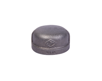 Black BSP Malleable Iron End Cap