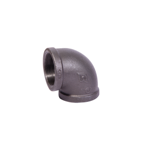 Black BSP Malleable Iron 90 Degree Elbow, FxF