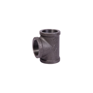 Black BSP Malleable Iron Tee, FxFxF