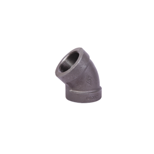 Black BSP Malleable Iron 45 Degree Elbow FxF