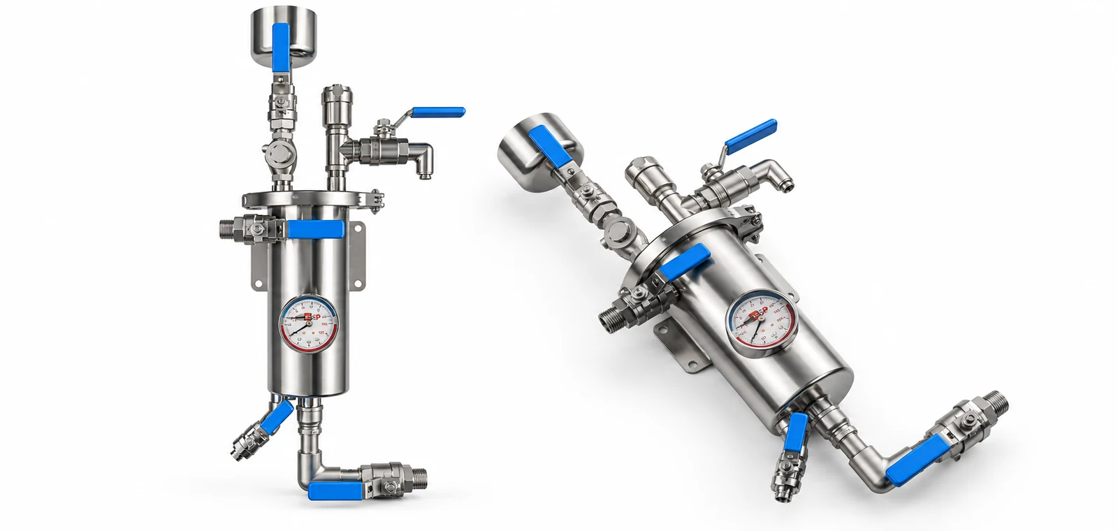 Two BSP Filter Pots for closed heating and cooling system filtration