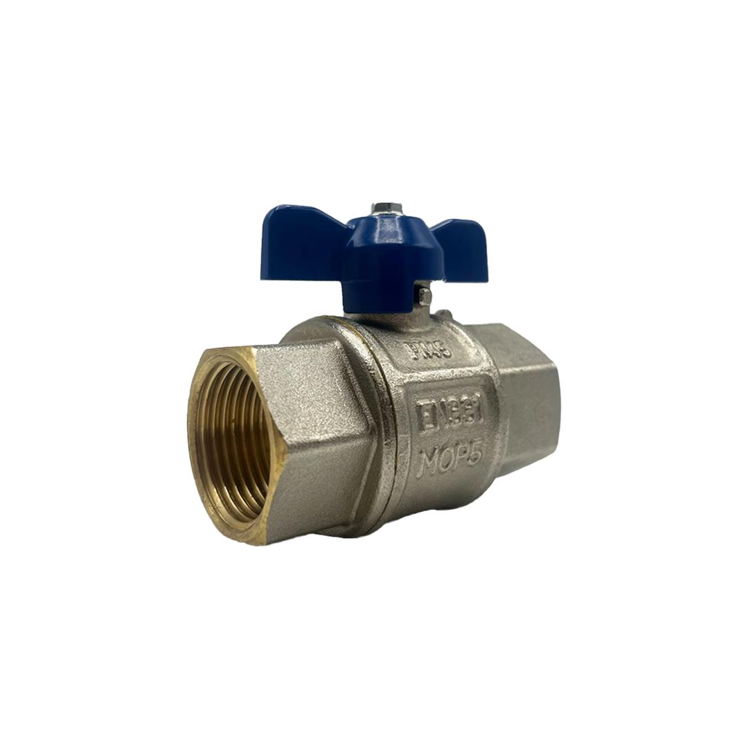 VIP BSP Full Bore Nickel Plated Brass Ball Valve With T Handle, FxF