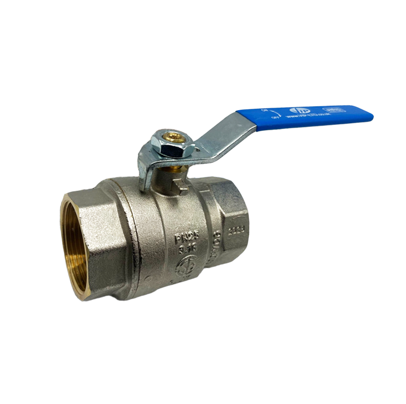 VIP Full Bore Brass Nickel Plated Ball Valve, PTFE Seats, Threaded BSP Female Ends