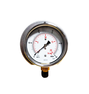 Pressure Gauges - 4" Dials, Stainless Steel Case Capsule Gauge, SM Connection, 3/8" BSP Bottom Connection